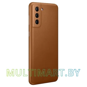 Чехол Samsung Leather Cover для Galaxy S21+ (коричневый) картинка 2